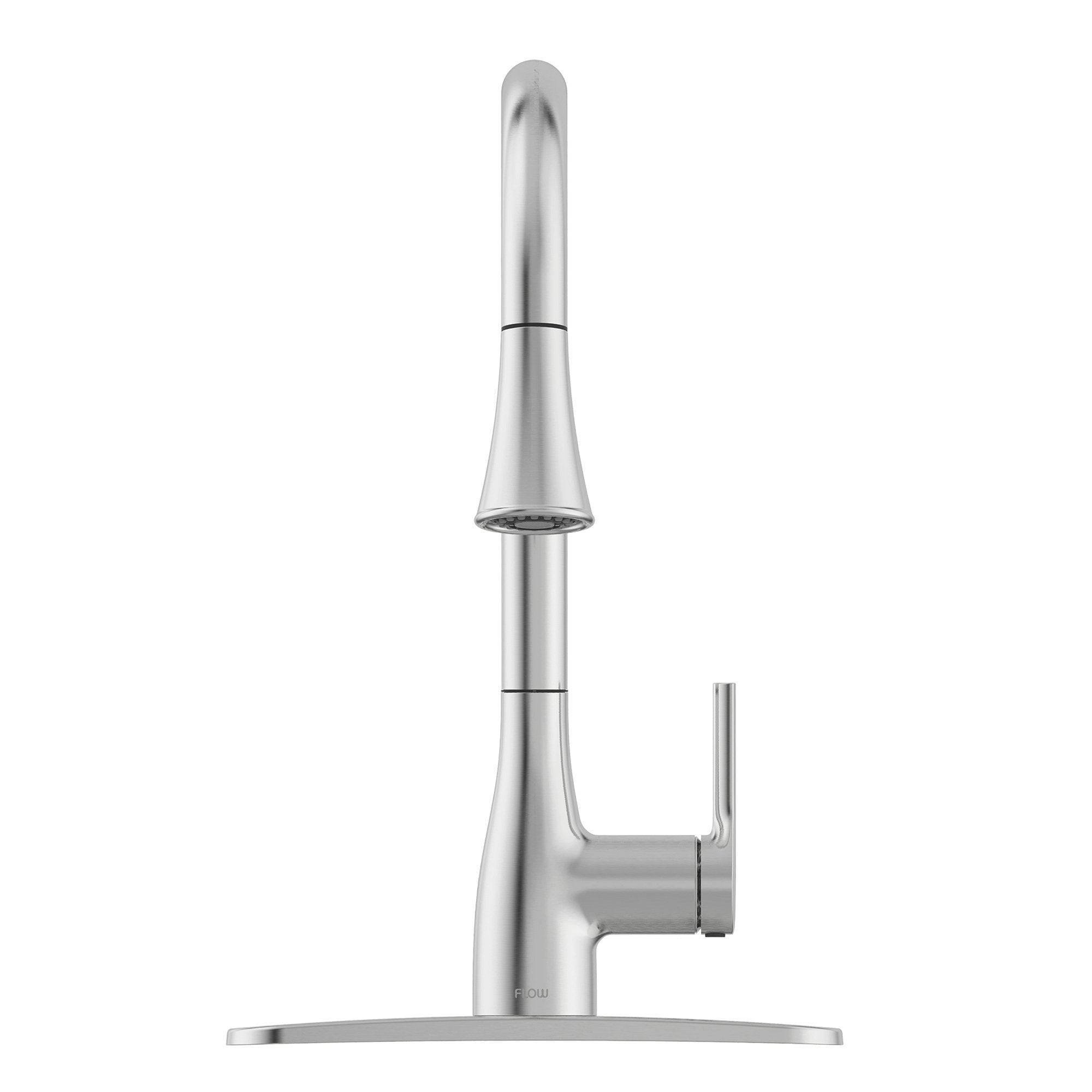 Flow Classic Kitchen Faucet Brushed Nickel Finish Bio Bidet