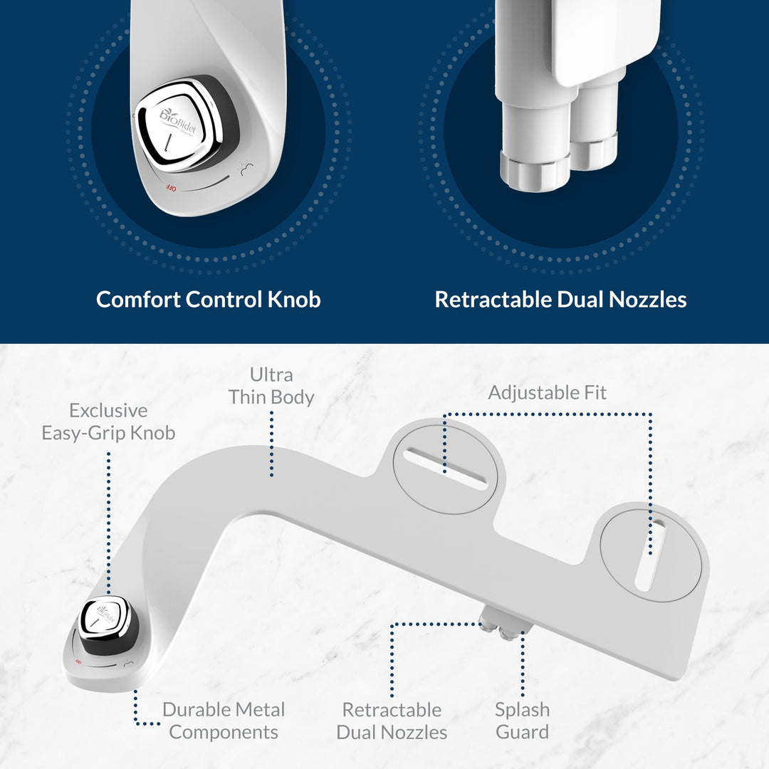 Ultra-Slim Toilet Bidet Seat Bidet Spray Minimalist Bidet Attachment