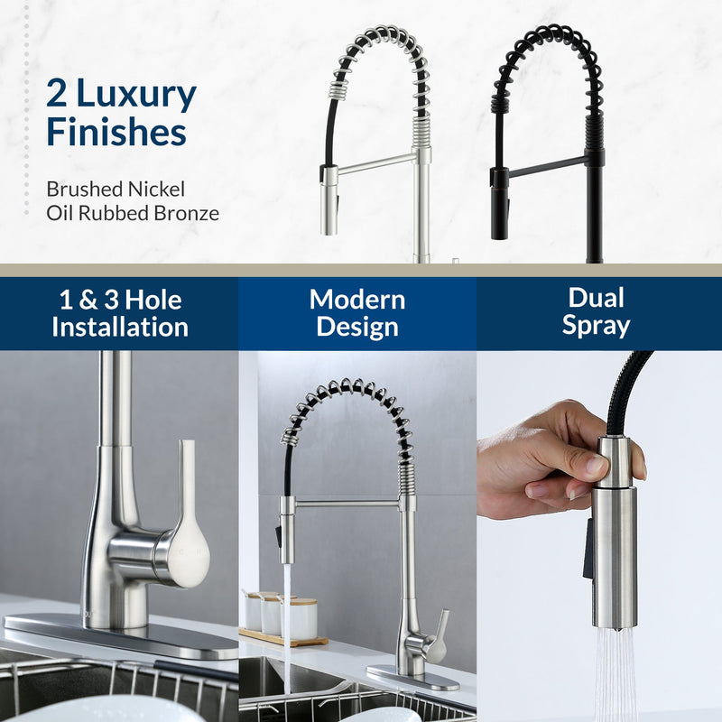 Flow Classic Spring Neck Kitchen Faucet – Bio Bidet