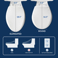 BB-2000 Bidet Toilet Seat Bidet elongated and round sizes, outlet required, and toilet silhouette compatibility