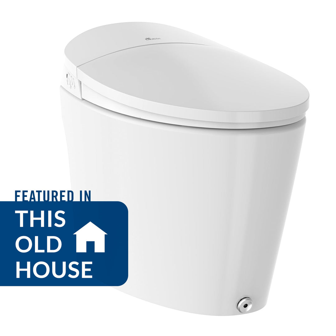 BIO BIDET Discovery DLX Elongated Smart Toilet Bidet System with Heated Seat & Air Dryer