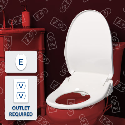 BB-1200 Elongated Bidet Toilet Seat with Bemis Living App Bidet