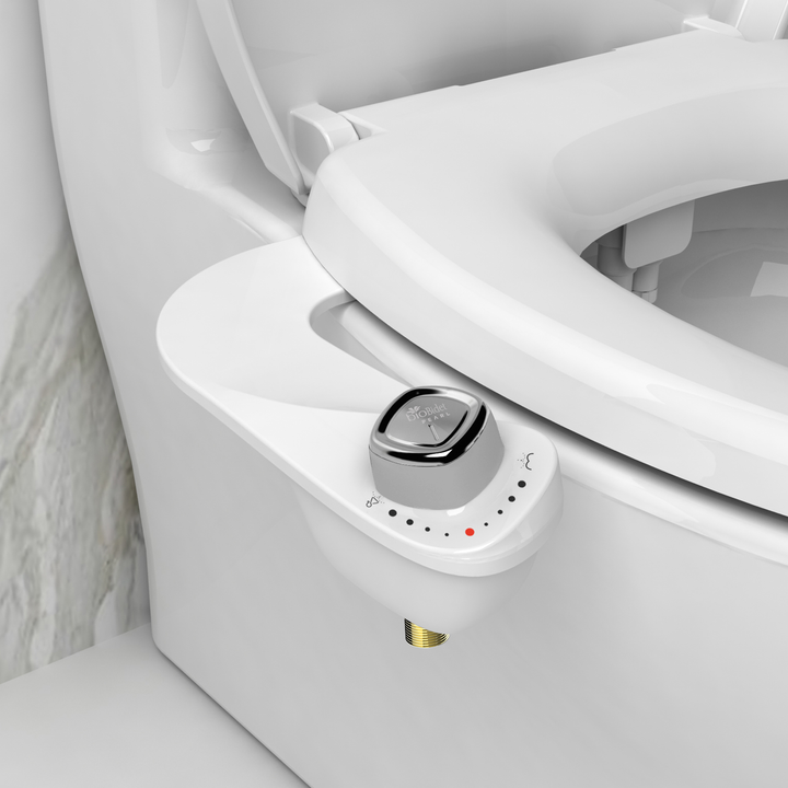 Bio Bidet, SlimEdge sold Simple Bidet Toilet Attachment in White with Dual Nozzle