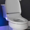 Bliss BB-2000 Bidet Seat Bidet installed on toilet with night light